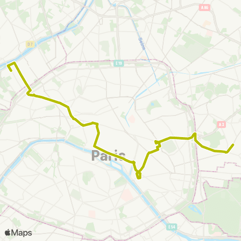 RATP Pont de Levallois - Bécon <> Mairie de Montreuil map