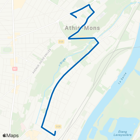 RATP Place Henri Deudon <> Gare de Juvisy RER map