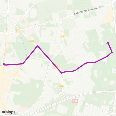RATP Cité Floréal <> Marché de Saint-Denis map