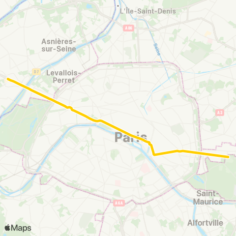RATP Château de Vincennes <> la Défense map