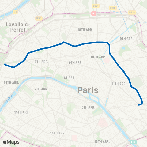 RATP Nation <> Porte Dauphine map