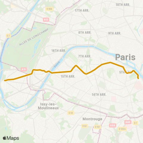 RATP Boulogne-Pont de Saint Cloud <> Austerlitz map