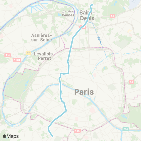 RATP Châtillon-Montrouge <> St-Denis/Les Courtilles map