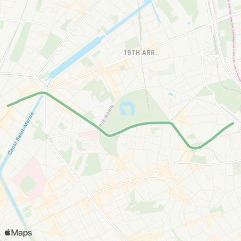 RATP Pré-Saint-Gervais <> Louis Blanc map