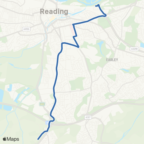 Reading Buses  map