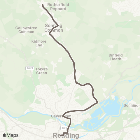 Reading Buses  map