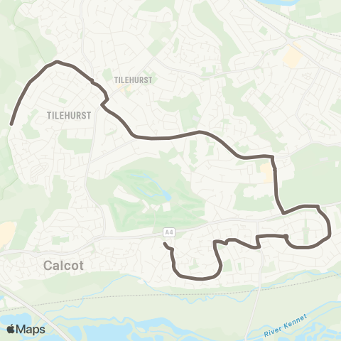 Reading Buses Kettering Close - Little Heath School map