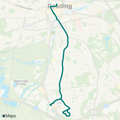 Reading Buses  map