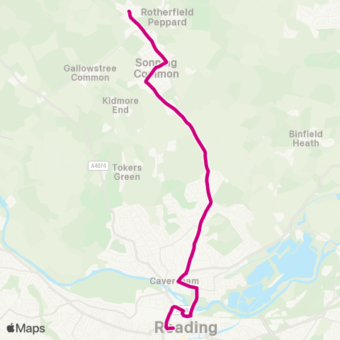 Reading Buses The Unicorn - Friar Street map