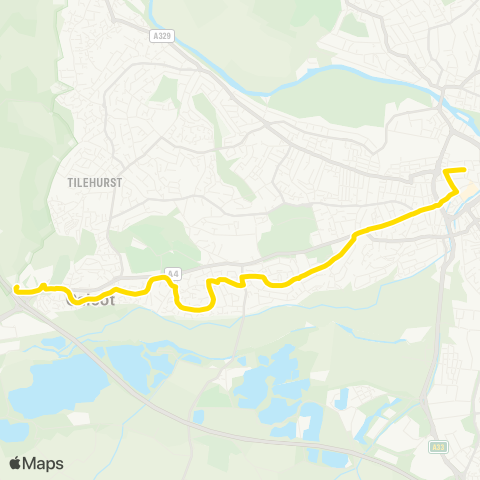 Reading Buses Ikea - Blagrave Street map