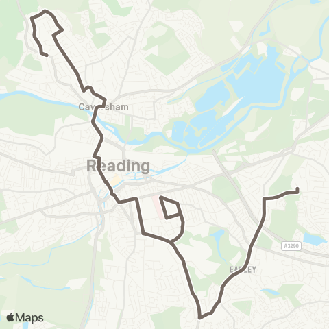 Reading Buses  map