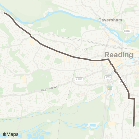 Reading Buses Buckland Road Circle - Kentwood Circle map