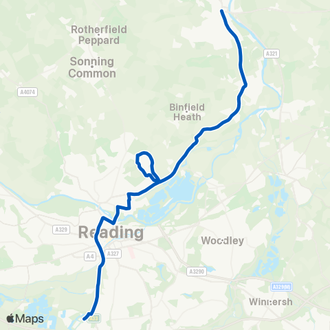Reading Buses  map