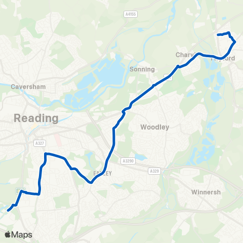 Reading Buses  map