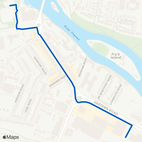 Reading Buses Thames Promenade Car Pk - Sta N Interchange map