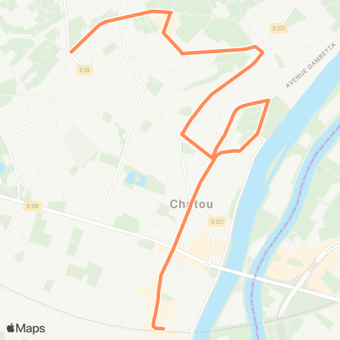 Île-de-France Mobilités Pl. du Dr Roux <> ︎Gare de Chatou / Croissy map