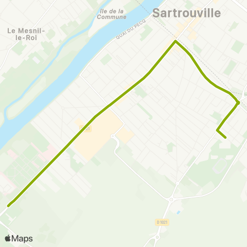 Île-de-France Mobilités Lycée Evariste Galois <> ︎Théophile Roussel map