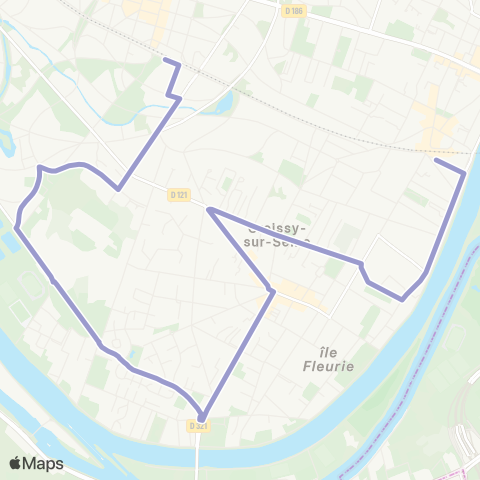 Île-de-France Mobilités Gare du Vésinet / Ctre <> ︎Gare de Chatou / Croissy map