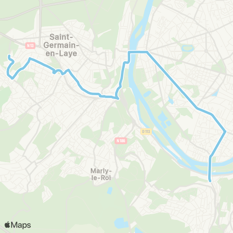 Île-de-France Mobilités Les Moulins <> ︎Lycée International map