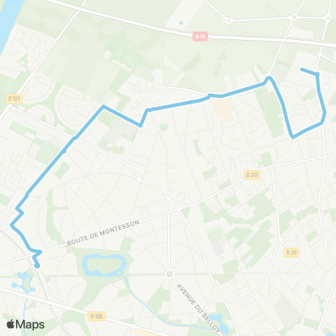 Île-de-France Mobilités La Tour <> ︎Gare du Vésinet / le Pecq map