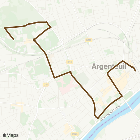 Île-de-France Mobilités Gare d'Argenteuil <> ︎Bérionne map