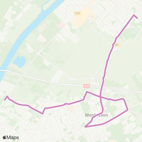 Île-de-France Mobilités Lycée Evariste Galois <> ︎Berges de Montesson map