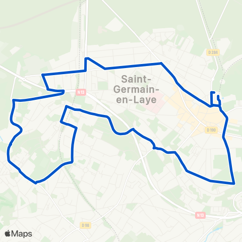 Île-de-France Mobilités Gare de St-Germain-en-Laye <> ︎Gare de St-Germain-en-Laye map
