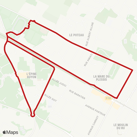 Île-de-France Mobilités Gare de Franconville <> ︎Gare de Franconville map