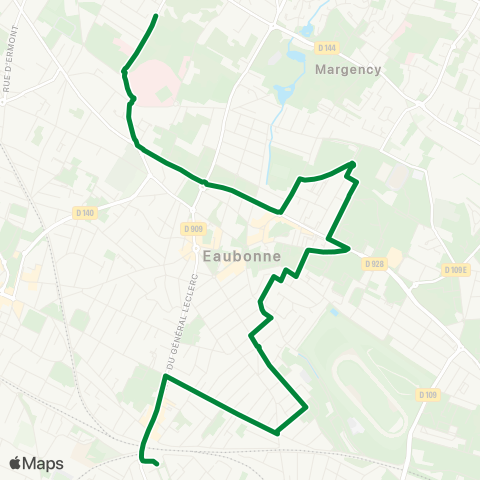 Île-de-France Mobilités Hôp. Simone Veil <> ︎Gare d'Ermont-Eaubonne map