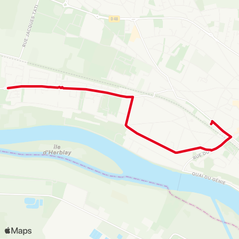 Île-de-France Mobilités Alouettes <> ︎Gare d'Herblay map