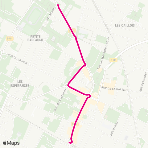 Île-de-France Mobilités La Tour <> ︎Gare de Cernay map