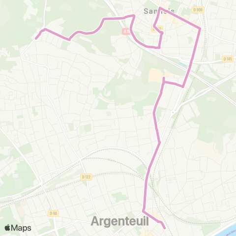 Île-de-France Mobilités Joffre / Résidence du Moulin <> ︎Gare d'Argenteuil map