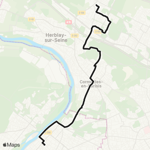 Île-de-France Mobilités Gare de Sartrouville <> ︎Gare de Montigny / Beauchamp map