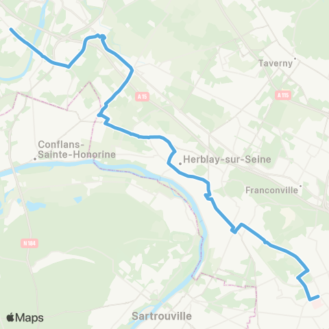 Île-de-France Mobilités Charcot Hôp. <> ︎Gare de Cergy Préf. / Quai l map