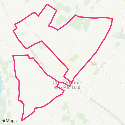 Île-de-France Mobilités Gare de Cormeilles en Parisis <> ︎Gare de Cormeilles en Parisis map