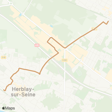 Île-de-France Mobilités Gare de Montigny / Beauchamp <> ︎Gare d'Herblay map