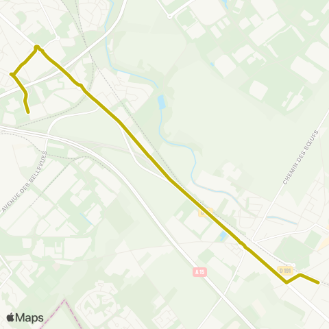 Île-de-France Mobilités Lycée Edmond Rostand <> ︎Gare de Pierrelaye map