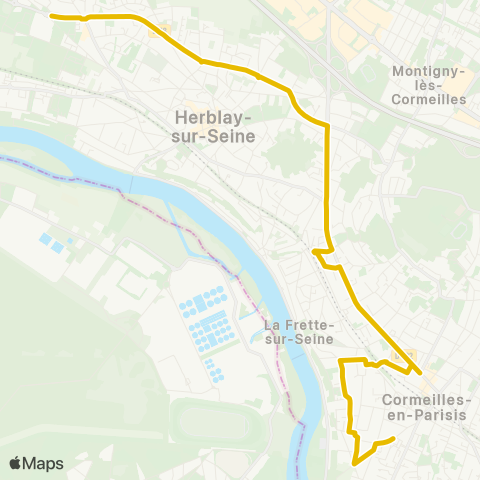 Île-de-France Mobilités Lycée Montesquieu / Collège Duhamel <> ︎Alsace map