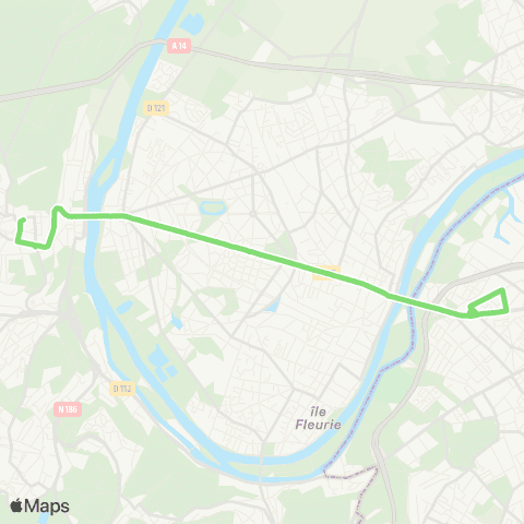 Île-de-France Mobilités Gare de Rueil-Malmaison <> ︎Gare de St-Germain-en-Laye - Rue Thiers map