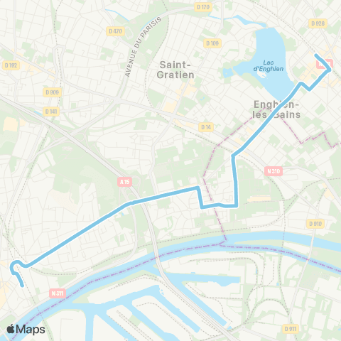 Île-de-France Mobilités Gare d'Argenteuil <> ︎Gare d'Enghien-les-Bains map