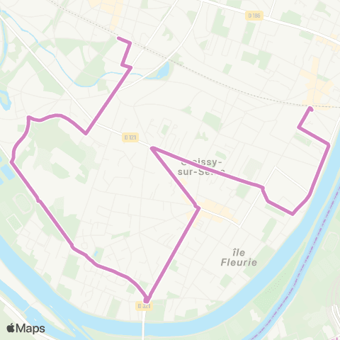 Île-de-France Mobilités Gare du Vésinet - Ctre <> ︎Gare de Chatou - Croissy map