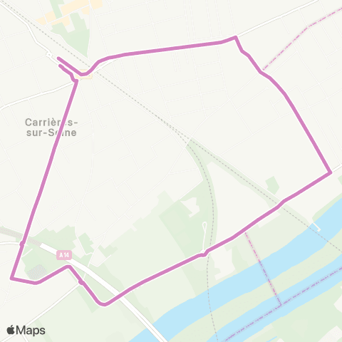 Île-de-France Mobilités Gare de Houilles - Carrières-s/-Seine <> ︎Gare de Houilles - Carrières-s/-Seine map