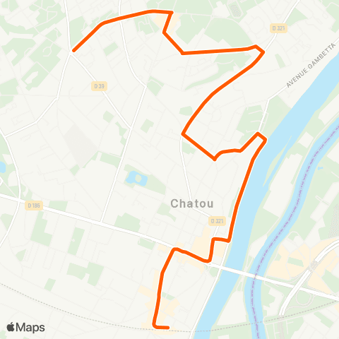 Île-de-France Mobilités Pl. du Dr Roux <> ︎Gare de Chatou - Croissy map