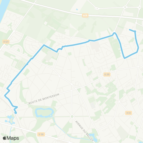 Île-de-France Mobilités La Tour <> ︎Gare du Vésinet - le Pecq map