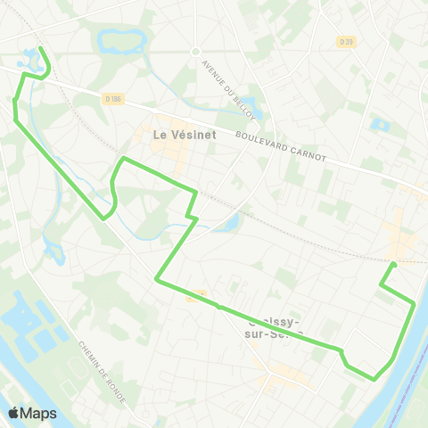 Île-de-France Mobilités Gare de Chatou - Croissy <> ︎Gare du Vésinet - le Pecq map