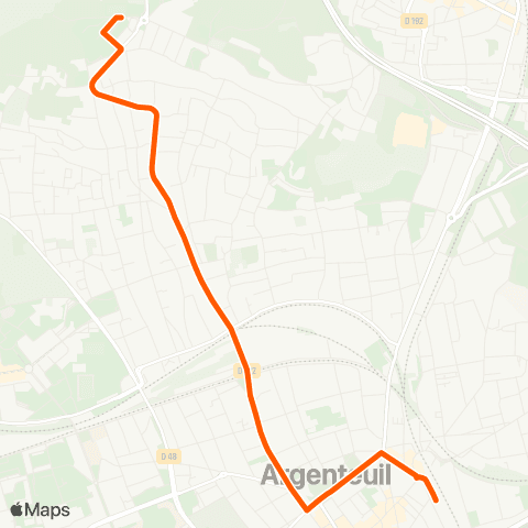 Île-de-France Mobilités Gare d'Argenteuil <> ︎Le Moulin / Jean Gosselin map
