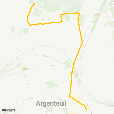 Île-de-France Mobilités Champagne Roussillon <> ︎Gare d'Argenteuil map