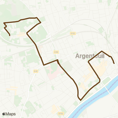 Île-de-France Mobilités Gare d'Argenteuil <> ︎Bérionne map