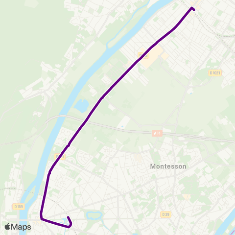 Île-de-France Mobilités Gare de Sartrouville <> ︎Gare du Vésinet - le Pecq map