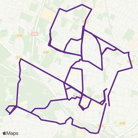 Île-de-France Mobilités Gare de Sannois - Maréchal Foch <> ︎Gare de Sannois - Maréchal Foch map